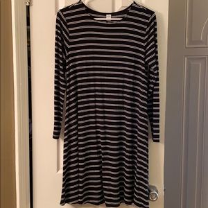 Black and White Striped Dress